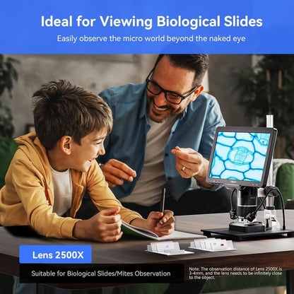 TOMLOV TriL110 3-Lens 2K Digital Microscope with 10.1" IPS Screen