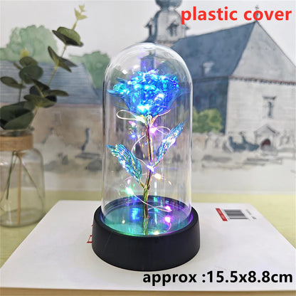 LED Galaxy Three Rose Artificial Flowers Gift without Battery
