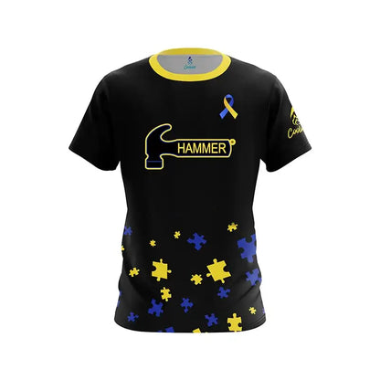 Hammer Graphic Color-Splash Performance Bowling Shirt