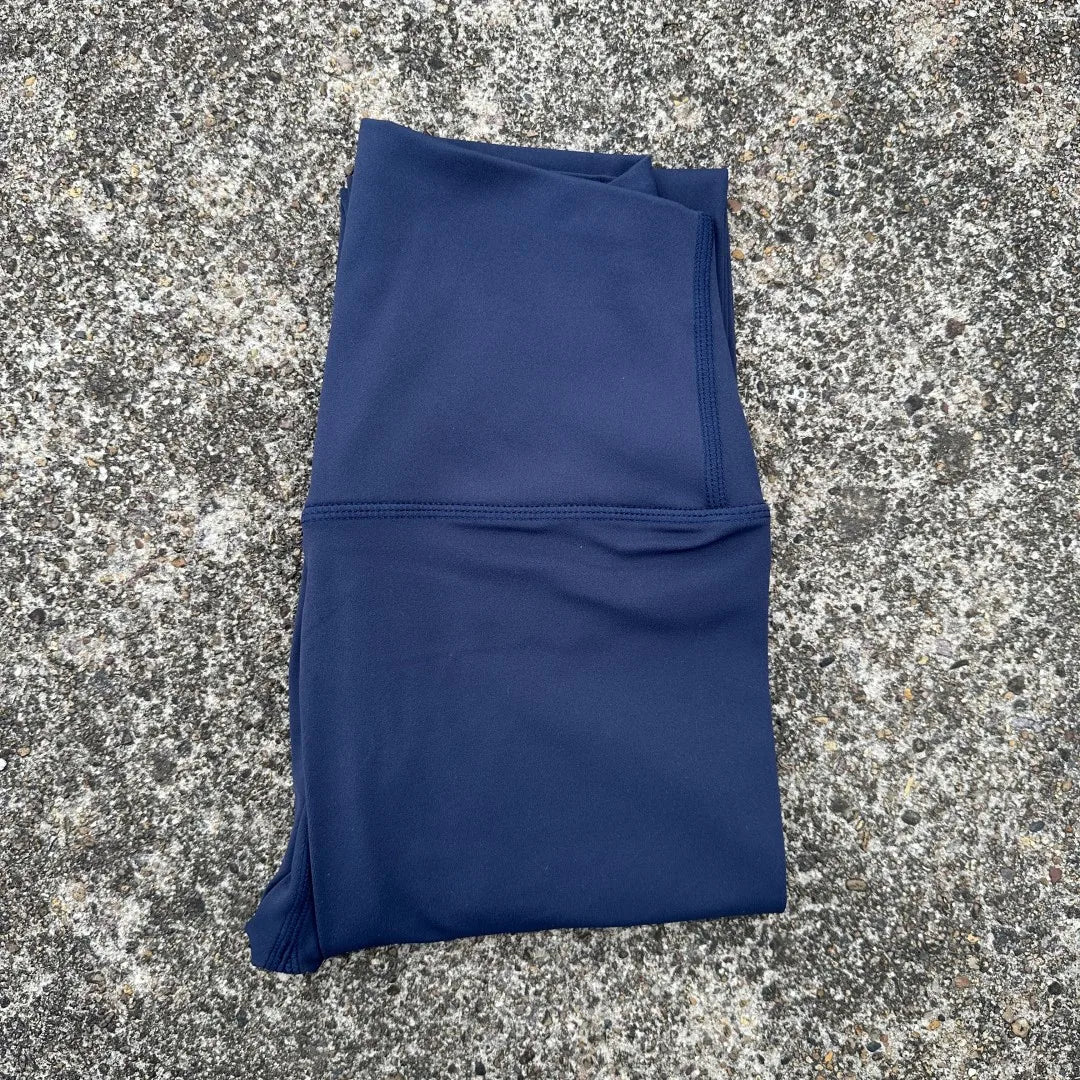 Solid Color High Waist Leggings with Pocket