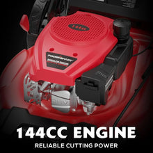 PowerSmart 21-inch Gas Powered Push Lawn Mower with 144cc 4-Stroke Engine with Easy Adjustable Cutting Height