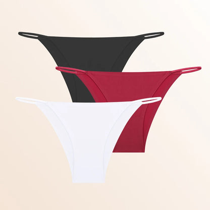 FINETOO 3Pcs Seamless Thin Strap Briefs