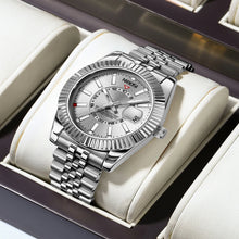 NIBOSI Stainless Steel Waterproof Quartz Watch