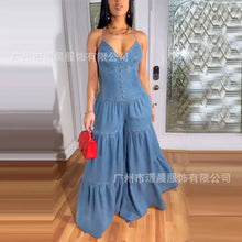 V-neck Strap Sleeveless Wide Leg Jumpsuit