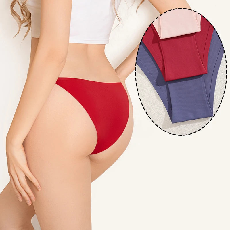 FINETOO 3Pcs Seamless Thin Strap Briefs