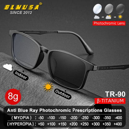 Ultra-Light Titanium Photochromic Multifocal Reading Glasses
