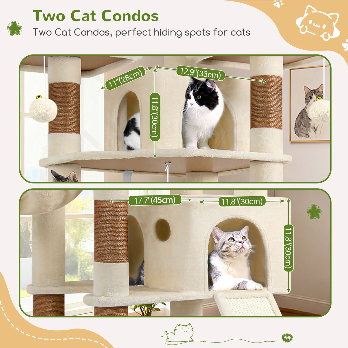 Globlazer 83" Multi-Level Big Cat Tree Tower