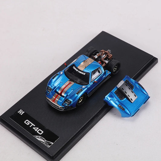 1:64 GT40 Openable Magnetic Engine Cover Alloy Model Car