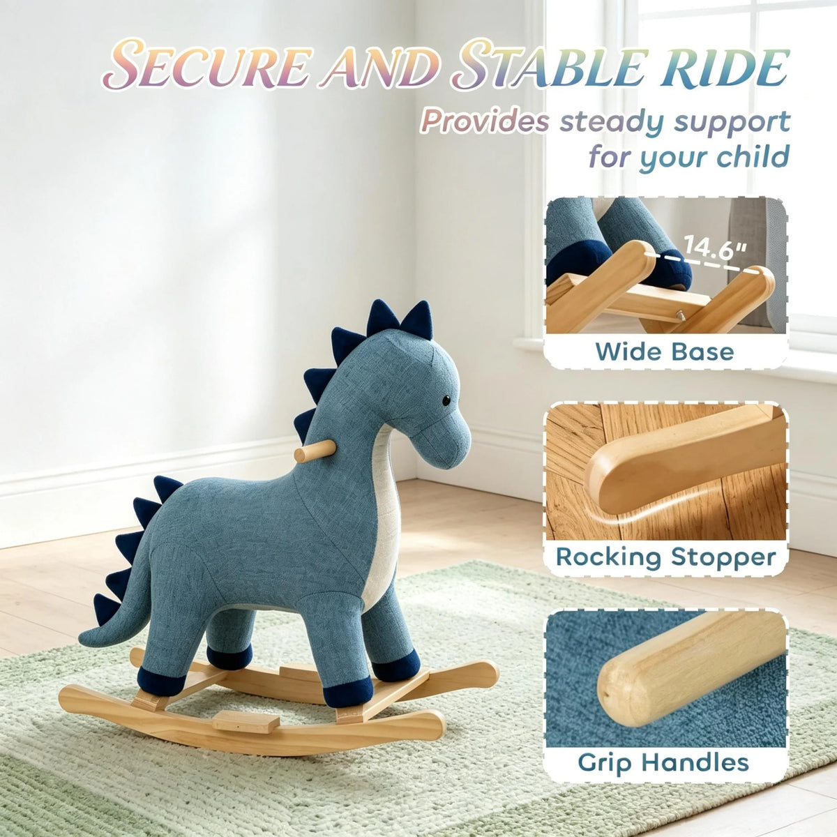 Toddler Interactive Rocking Dinosaur Ride-On Toy