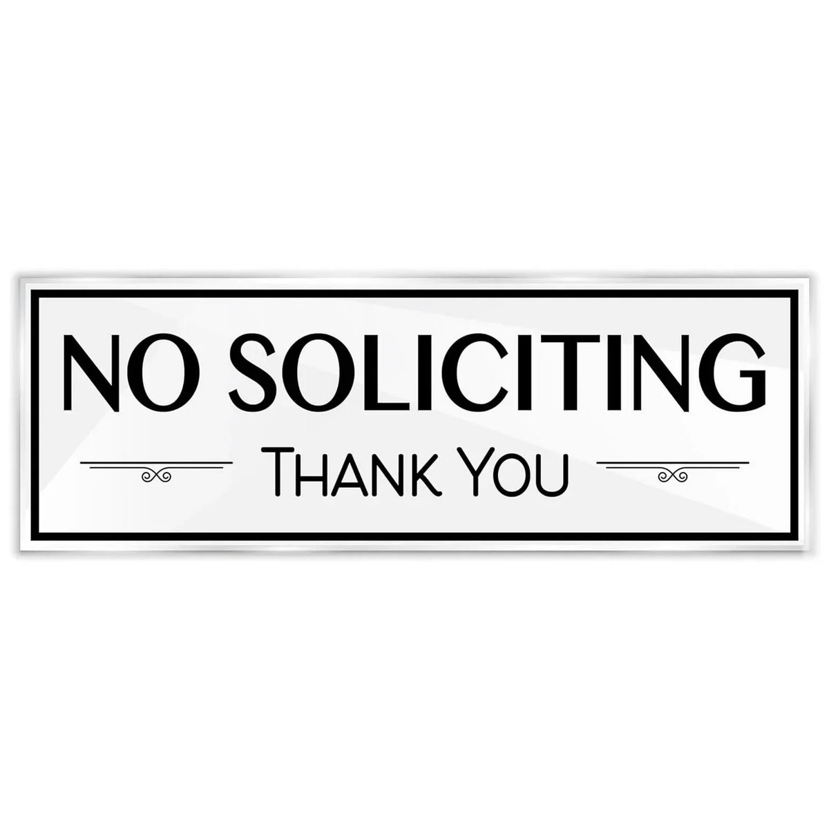 No Soliciting Vintage Metal Aluminum Sign