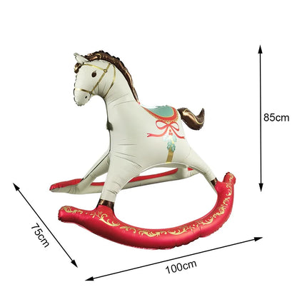 Large Standing 4D Foil Christmas Balloon - Inflatable Holiday Decor with Base