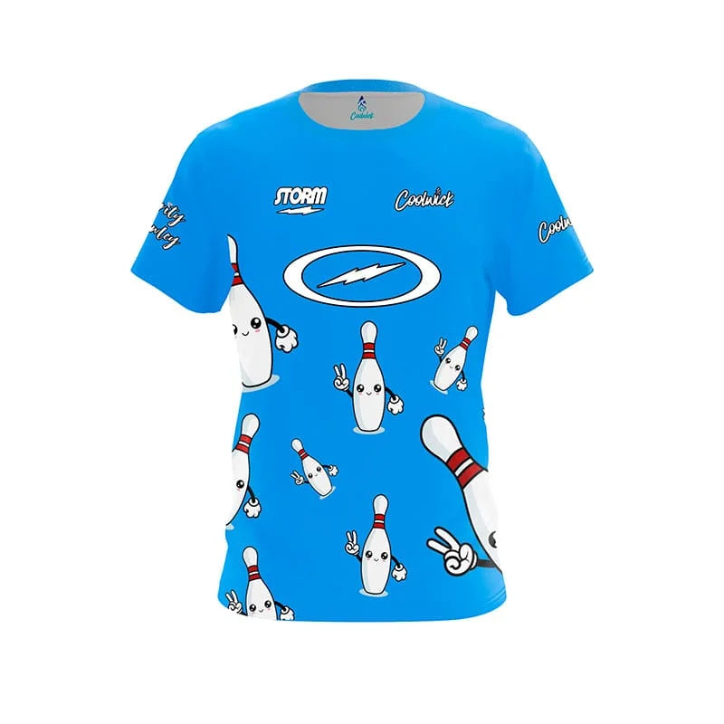 Storm Teal Graphic Performance Bowling Jersey