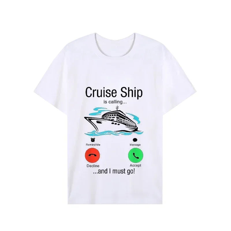 Unisex Casual Cruise Graphic T-Shirt – Short Sleeve Vacation Tee