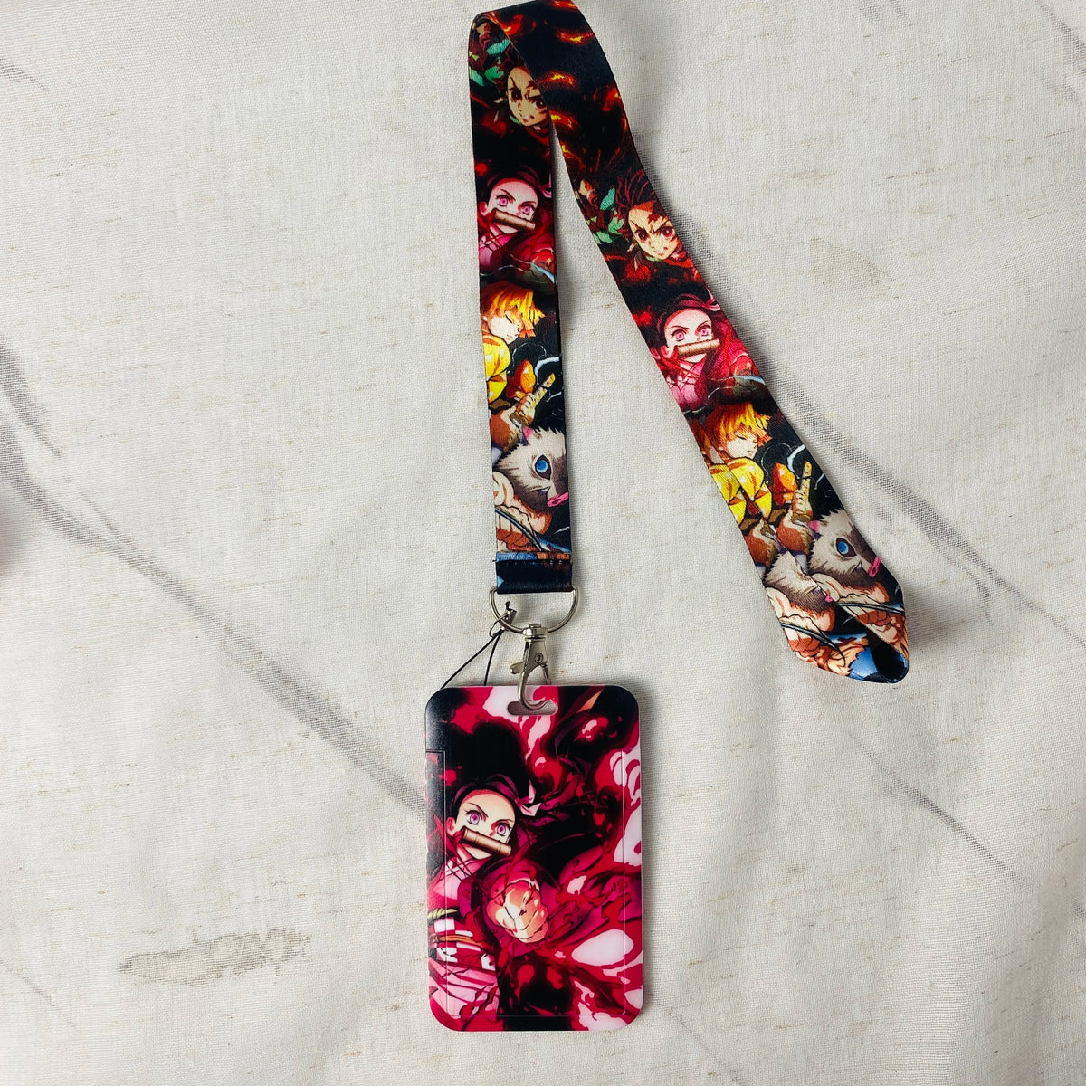 Anime Character Lanyard with ID Card Holder & Keychain