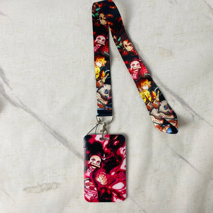Anime Character Lanyard with ID Card Holder & Keychain