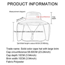 Sunshade Outdoor Face Covering Oversized Brim Headwear