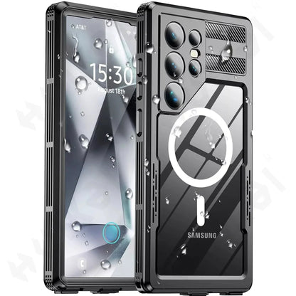 IP68 Waterproof Heavy-Duty Case for Samsung Galaxy S-Series (S25, S24, S23 Ultra/Plus)