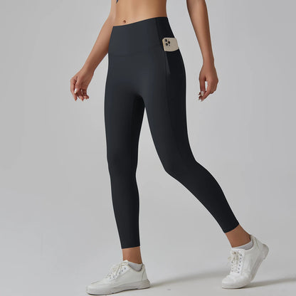 Solid Color Leggings With Pockets