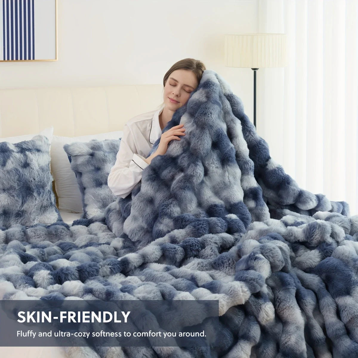 Faux Rabbit Soft Warm Fleece Blanket