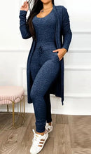 Two Piece Drawstring Pocketed Sleeveless Skinny Jumpsuit & Long Sleeve Coat Set