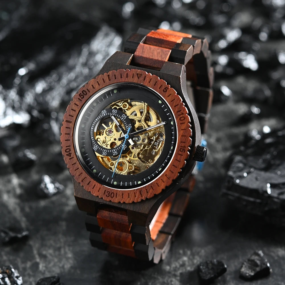 BOBO BIRD Wooden Mechanical Watch