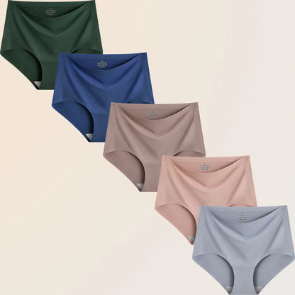 FINETOO Women’s High-Waist Seamless Briefs (5-Pack)