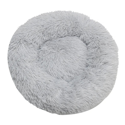 Round Warm Plush Washable Pet Bed