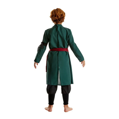 Anime Roronoa Zoro Cosplay Costume Set - Boys' & Men's Green Outfit with Robe, Pants, Sash & Accessories