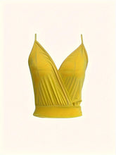 Cross-border V-neck Camisole and Plant Print Shorts Set with Belt