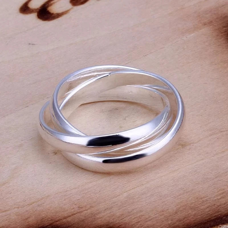 925 Sterling Silver Intertwined Multi-Band Ring – Elegant Minimalist Statement Jewelry