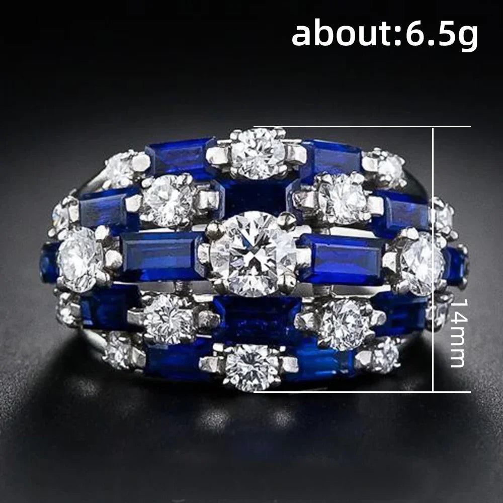 Huitan Fashion Inlaid Brilliant Cubic Zirconia Ring