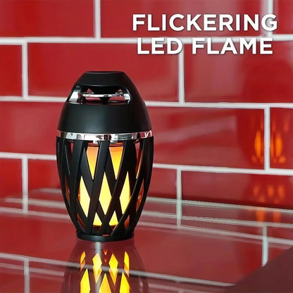 Portable LED Flame Atmosphere Bluetooth Speaker – IPX5 Waterproof Outdoor Torch Speaker