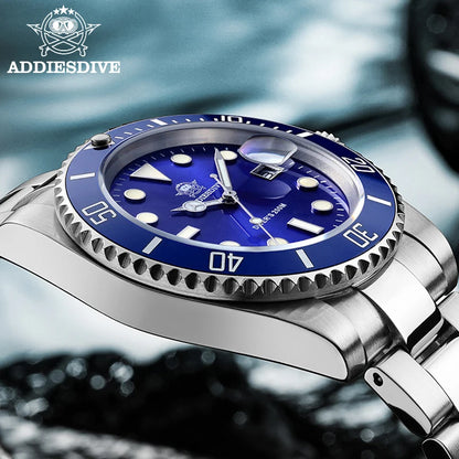 ADDIESDIVE 200M Waterproof Men's Stainless Steel Quartz Dive Watch