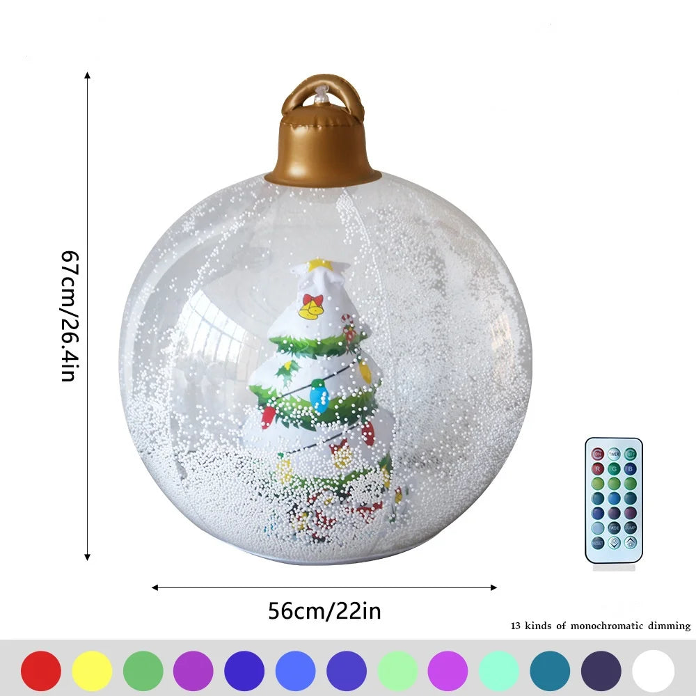 Giant Inflatable Christmas Ball With Lights