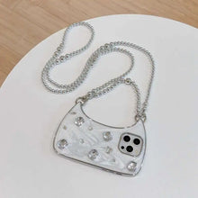 Glitter Rhinestone Phone Case With Chain for iPhone