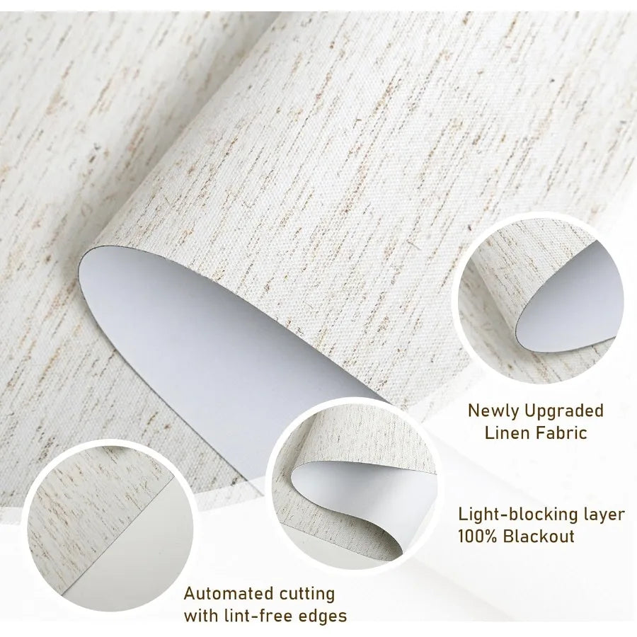 Linen Cordless Blackout Roller Blinds