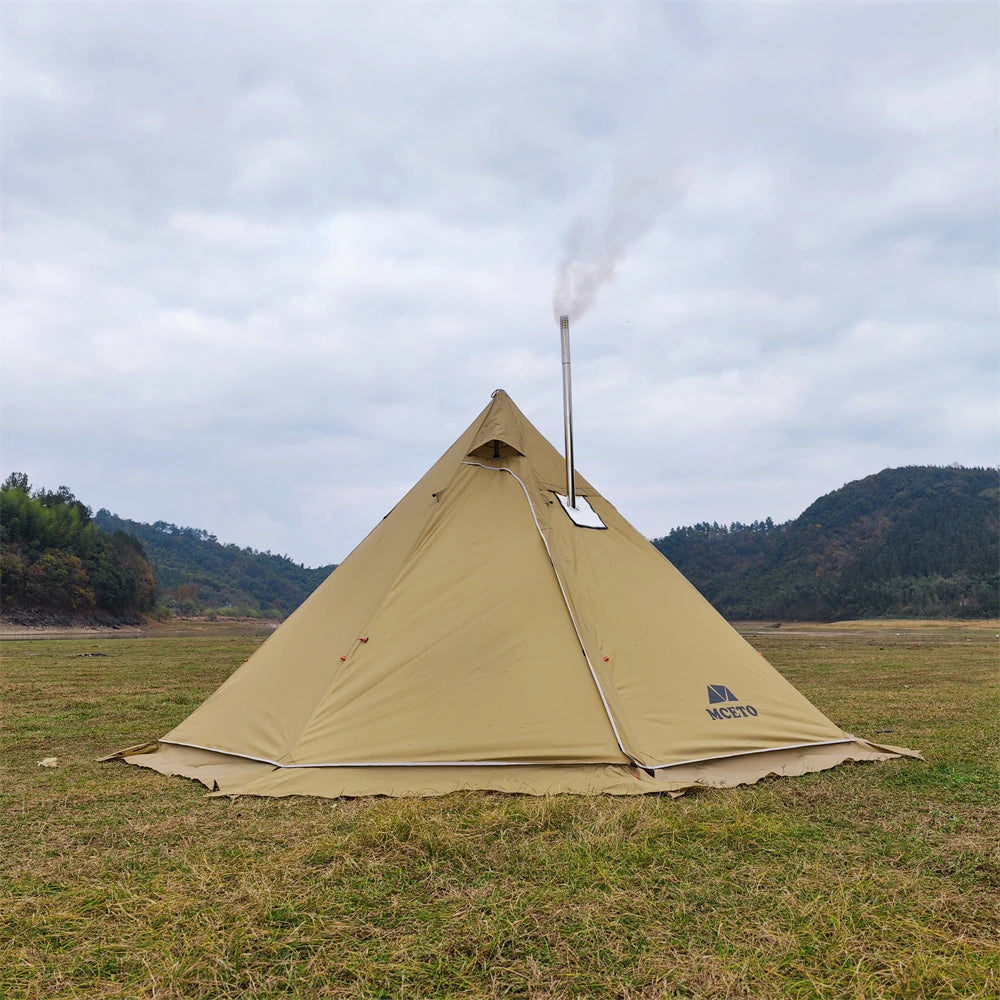 4-6 People Tipi Hot Tent with Stove Jack