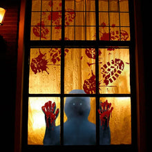 Halloween Decoration Reusable Bloody Handprint Footprint Horror Sticker