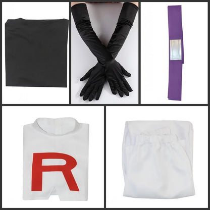 Team Rocket Anime Cosplay Costume Set
