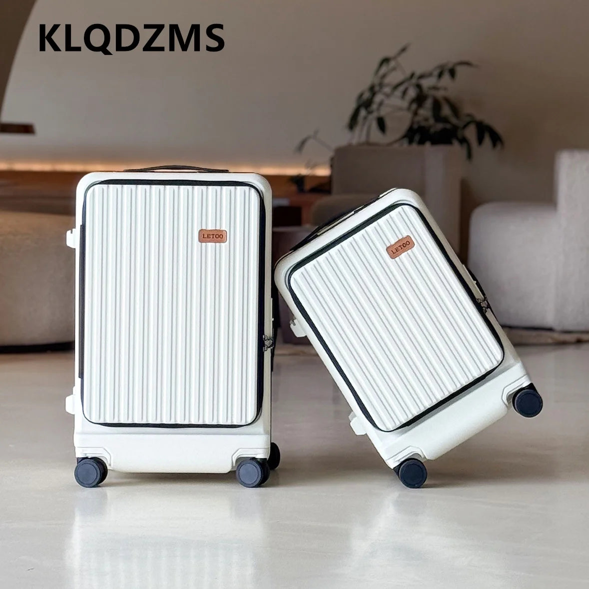 Front Opening Boarding Box USB Charging Trolley Case Multi-function Luggage