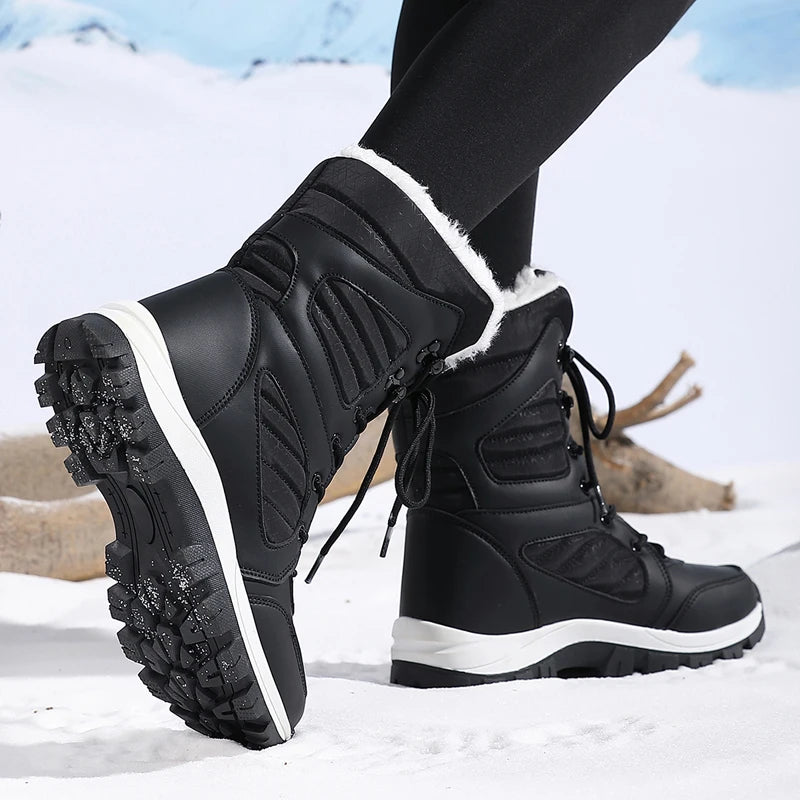 Winter Waterproof High-Top Snow Boots for Women