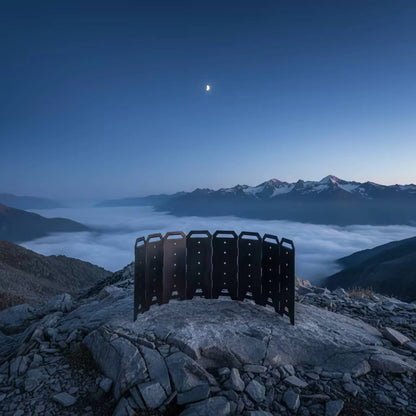Foldable 8-Panel Metal Fireplace & Camping Heater Windscreen