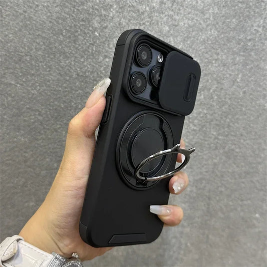 Heavy-Duty Magnetic Bracket Case For iPhone