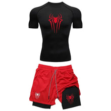 Compression Spider Printed Quick Dry Sportwear Set