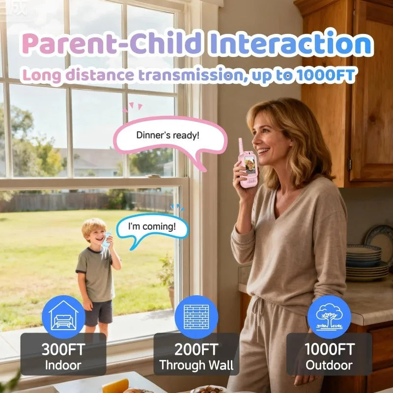Kids Rechargeable Video Walkie Talkies (2-Pack)