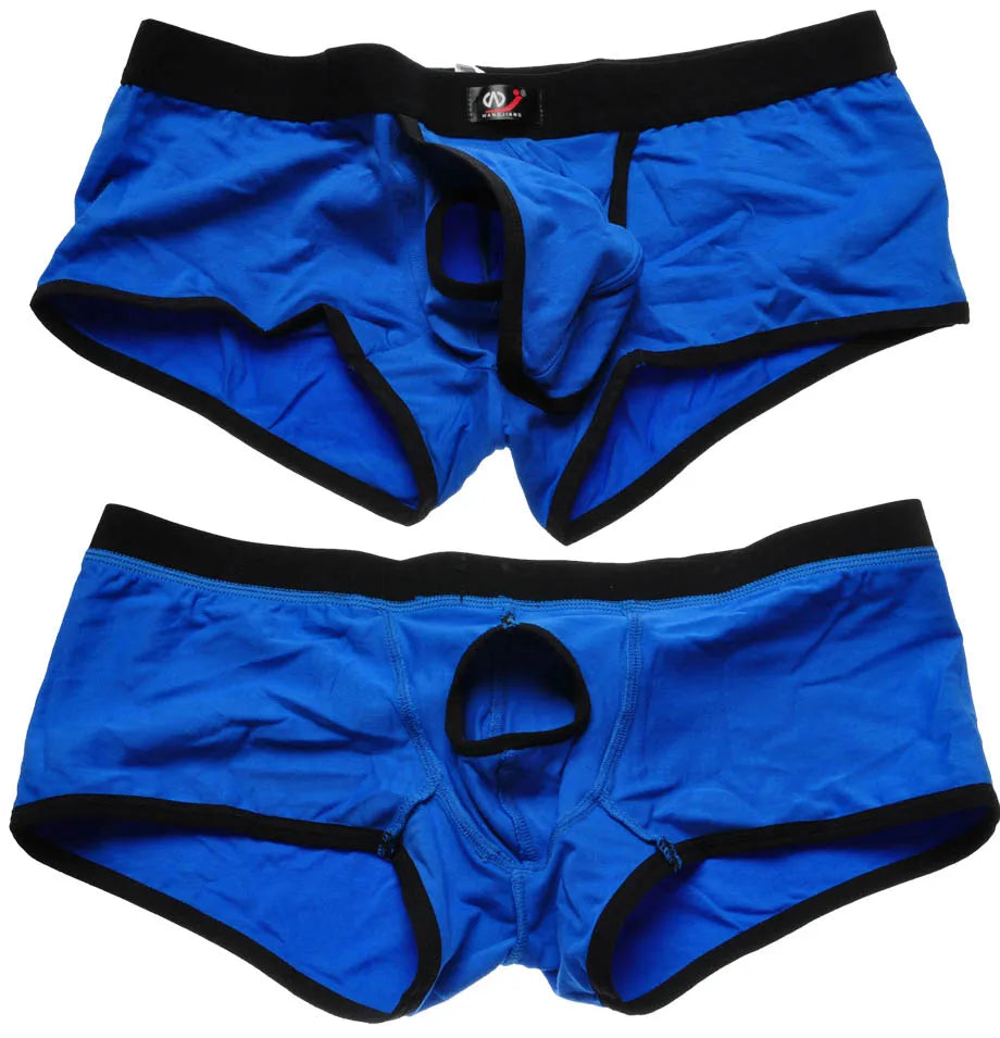 Men's Breathable Open-Pouch Cotton Boxer Briefs