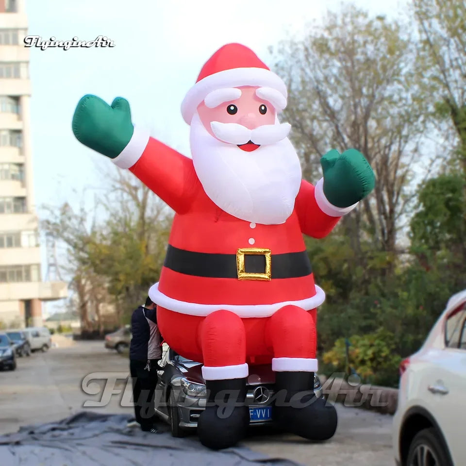 16FT Giant Inflatable Santa Claus with LED Lights - Outdoor Christmas Decor