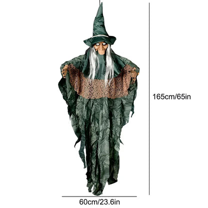 Spooky Halloween Hanging Ghost Decor – Creepy Tattered Linen Grim Reaper Prop for Haunted House, Yard & Party Decor