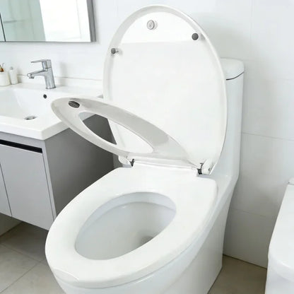 Slow-Close Double Layer Toilet Seat with Built-in Child Potty Training Cover