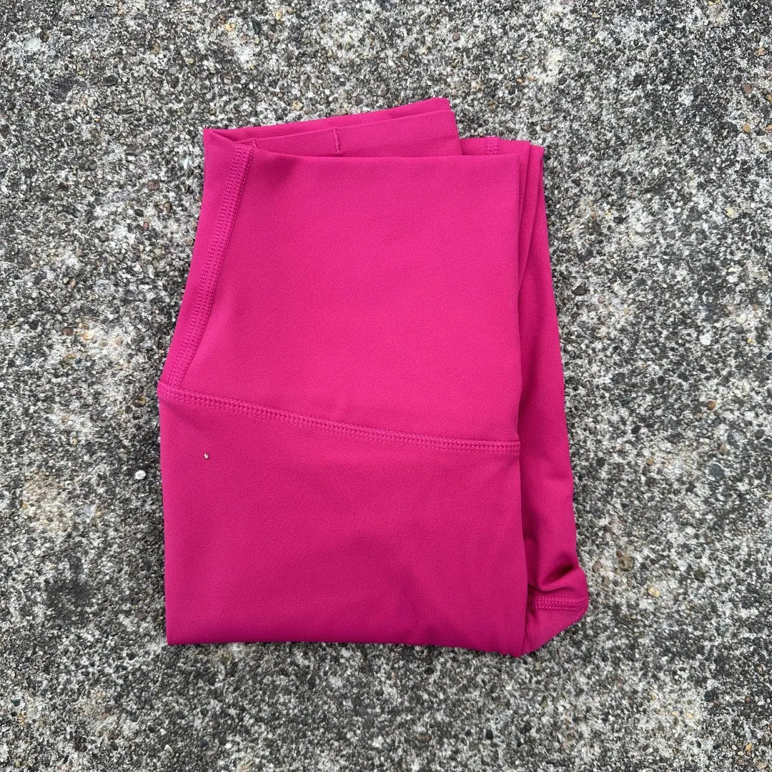 Solid Color High Waist Leggings with Pocket